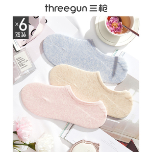 [6双装]三枪女袜子夏季精梳棉透气