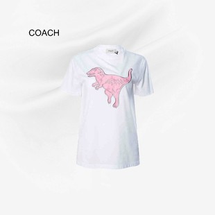 COACH/蔻驰恐龙图案潮流短袖T恤