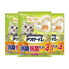 GAINES/佳乐滋尤妮佳日本进口 沸石猫砂 双层猫砂盆适用4L*3包