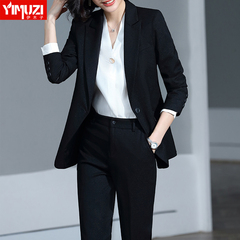 黑色西装外套女宽松2020年秋季韩版