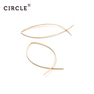 Circle珠宝 9K黄金双鱼耳环