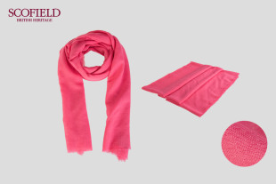 SCOFIELD女装优雅丝巾女粉红色羊毛商场同款SFAS6SZ130
