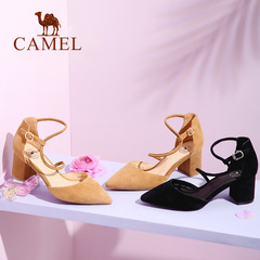 骆驼女鞋 春夏季尖头女高跟鞋 简约