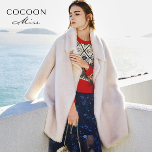 miss COCOON冬女装中长款皮草大衣