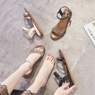 ZHR2019女生流行凉鞋特价夏时尚坡