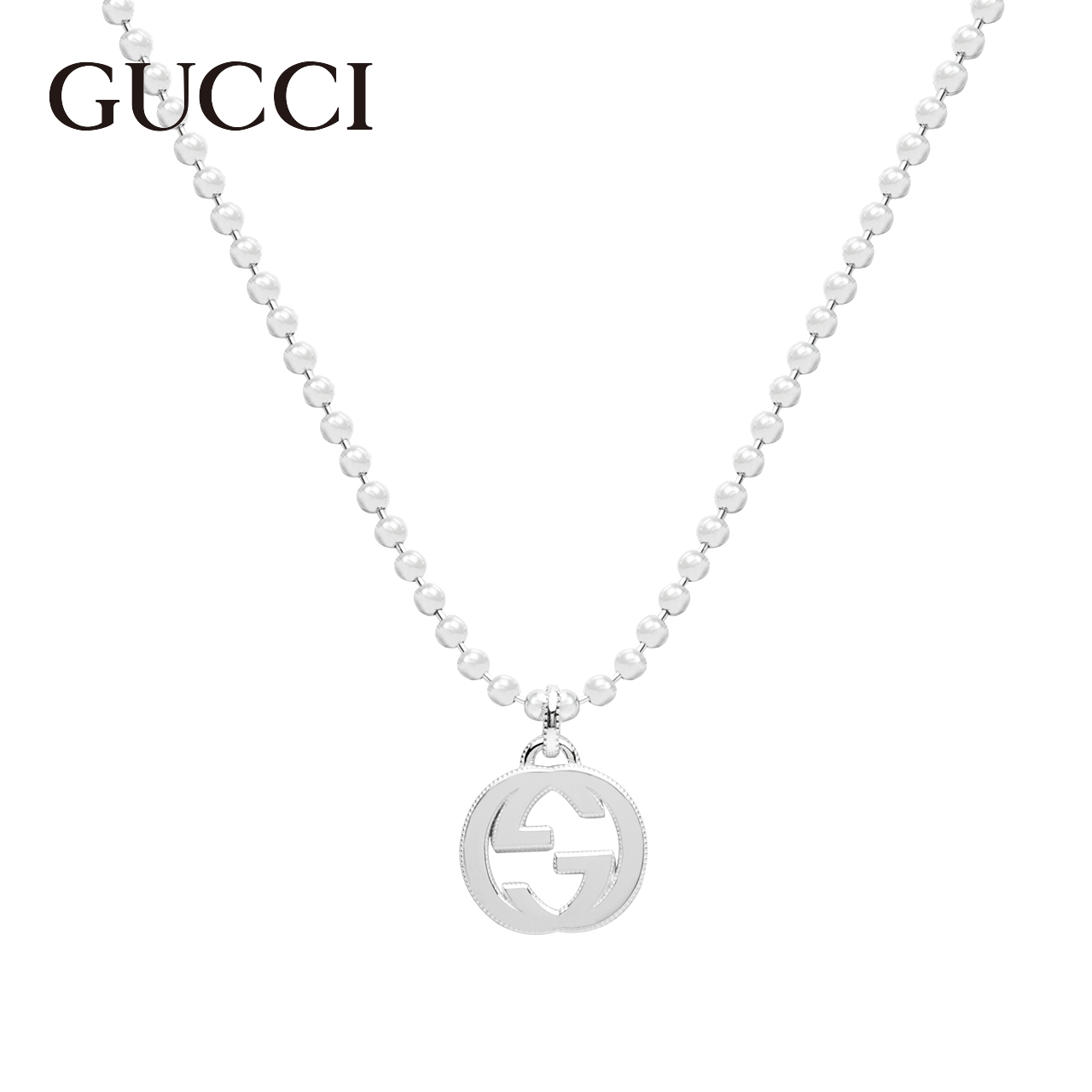 gucci/古驰g纯银项链