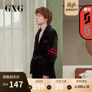 GXG[双11预售]男士睡袍秋冬法兰绒