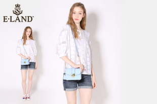 ELAND衣恋16年夏季新品套头波点印花衬衫EEBW66406T专柜正品