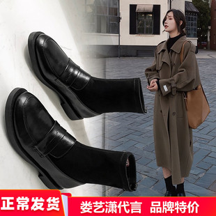 ZHR学院风乐福小皮鞋短靴女2019秋