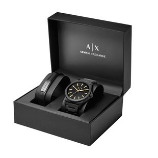 【直营】Armani Exchange黑色钢带礼盒石英男手表商务表AX7102