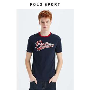 Polosport夏季男士短袖t恤印花男装