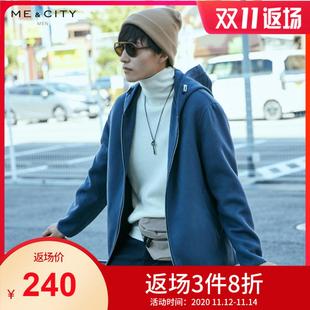 mecity男连帽短夹克外套