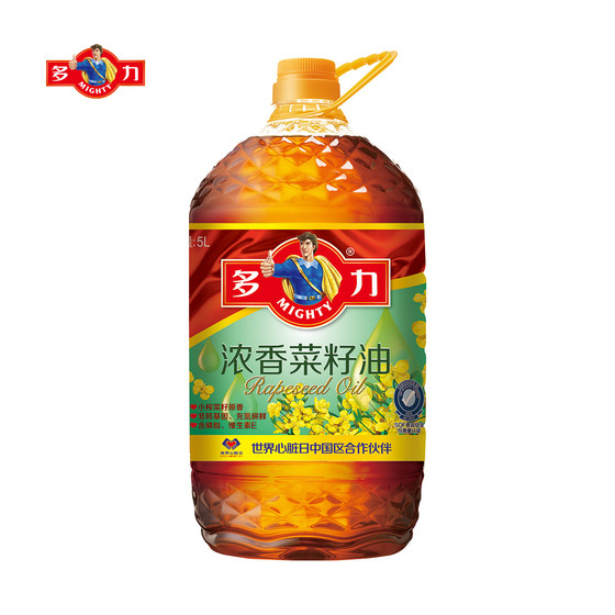 【多力食品旗舰店】 多力浓香菜籽油5l 非转基因压榨(每个id限购20件)