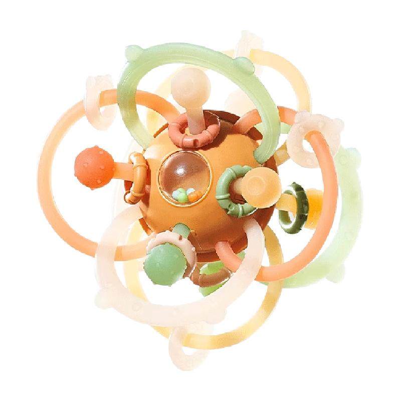 皇儿婴儿玩具01岁曼哈顿球牙胶球磨牙手抓球宝宝抓握训练触觉感知2