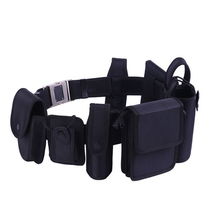 Black authentic security belt nylon patrol duty belt armed belt multifunctional belt