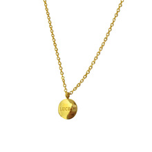 Simple Mini Bean lucky Necklace female 18K Gold Titanium Steel lucky little bean clavicle