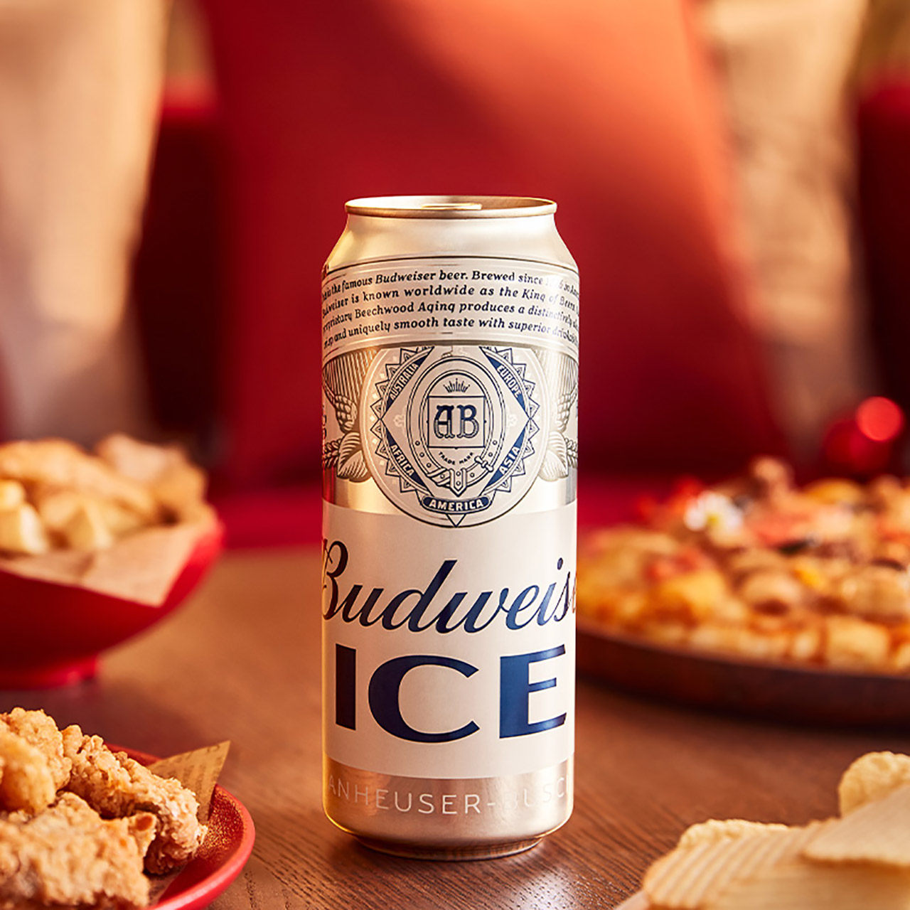 budweiser百威啤酒冰啤500ml18大罐装啤酒整箱啤酒新品包邮