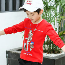 Boys' spring and autumn Cotton Long Sleeve T-Shirt children's bottoming Shirt Top