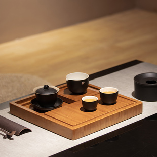 万仟堂茶盘新品普竹干泡茶盘家用茶