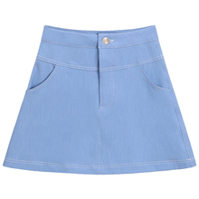 Half skirt summer versatile A-line denim 2020 summer new Korean high waist slim wide