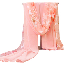 Hangzhou silk scarf women's summer long Chiffon Scarf spring and autumn Korean version versatile shawl printing poncho