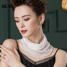 100% Silk Neck covering mesh Real Silk Neck Scarf for sun protection in summer