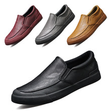 Leather shoes men's casual shoes men's shoes autumn 2019 new one legged lazy Korean Trend