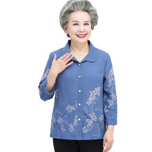 Mother's day clothes for the elderly summer dress for the grandma spring dress shirt for the mother 60