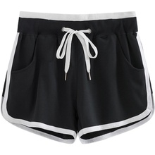 South Korean summer shorts with high waist, wide leg and pocket