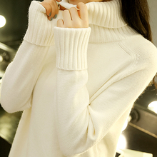 High neck sweater underpainting women's loose fit with new 2020 foreign style knitwear in autumn and winter