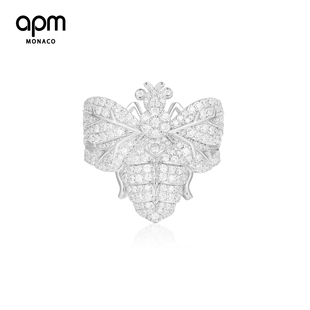 apm monaco银镶晶钻黄蜂戒指 时尚