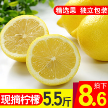 安岳黄柠檬5斤柠檬水果新鲜一级皮薄香水鲜