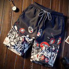 New summer casual pants Korean loose men's Beach Shorts Youth trend brand kinematics