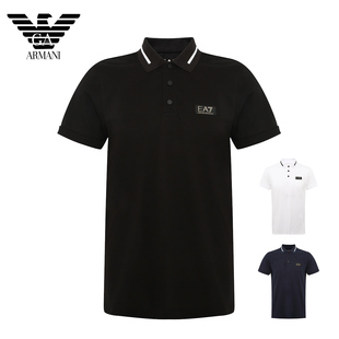 armani阿玛尼ea7男士翻领纯色商务