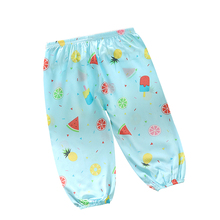 Children's summer cotton mosquito Pants Boys and girls air conditioning pants small children outdoor thin