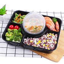 Disposable packing box, high-grade multi grid set meal, take out with soup bowl, microwave chopsticks