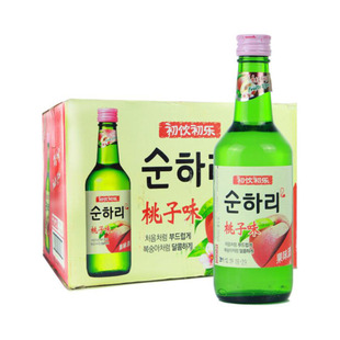 韩国进口烧酒乐天初饮初乐果味烧酒桃子味20瓶