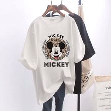 2020 new short sleeve t-shirt female Mickey Mouse cartoon Korean version versatile student white half