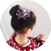 韩国儿童发饰品 雪纺大蝴蝶结发圈 女童皮筋女孩发绳