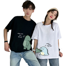 Roora couple summer small group design feeling 2020 new cotton loose short sleeve T-shirt