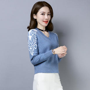 v领小毛衣女士高腰潮2020年新款女